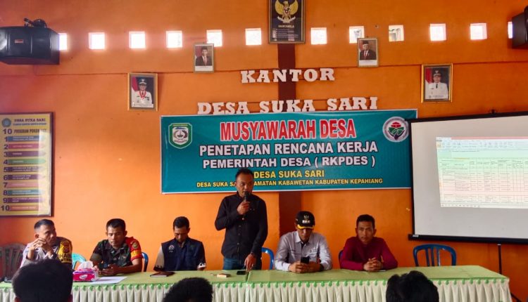 Pemdes Desa Suka Sari Gelar Musyawarah Desa Penetapan Rkpdes Tahun