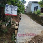 Pembangunan Jalan Lingkungan Tuntas dilaksanakan Pemerintah Desa Marga Sakti Opname Pekerjaan