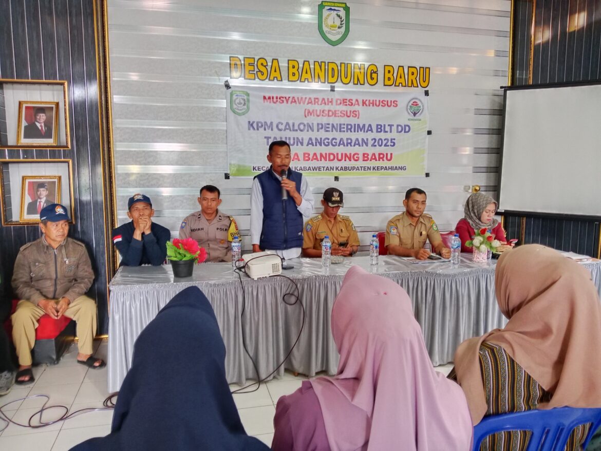 Pemdes Bandung Baru Gelar Musyawarah Khusus Calon Penerima BLT Tahun 2025